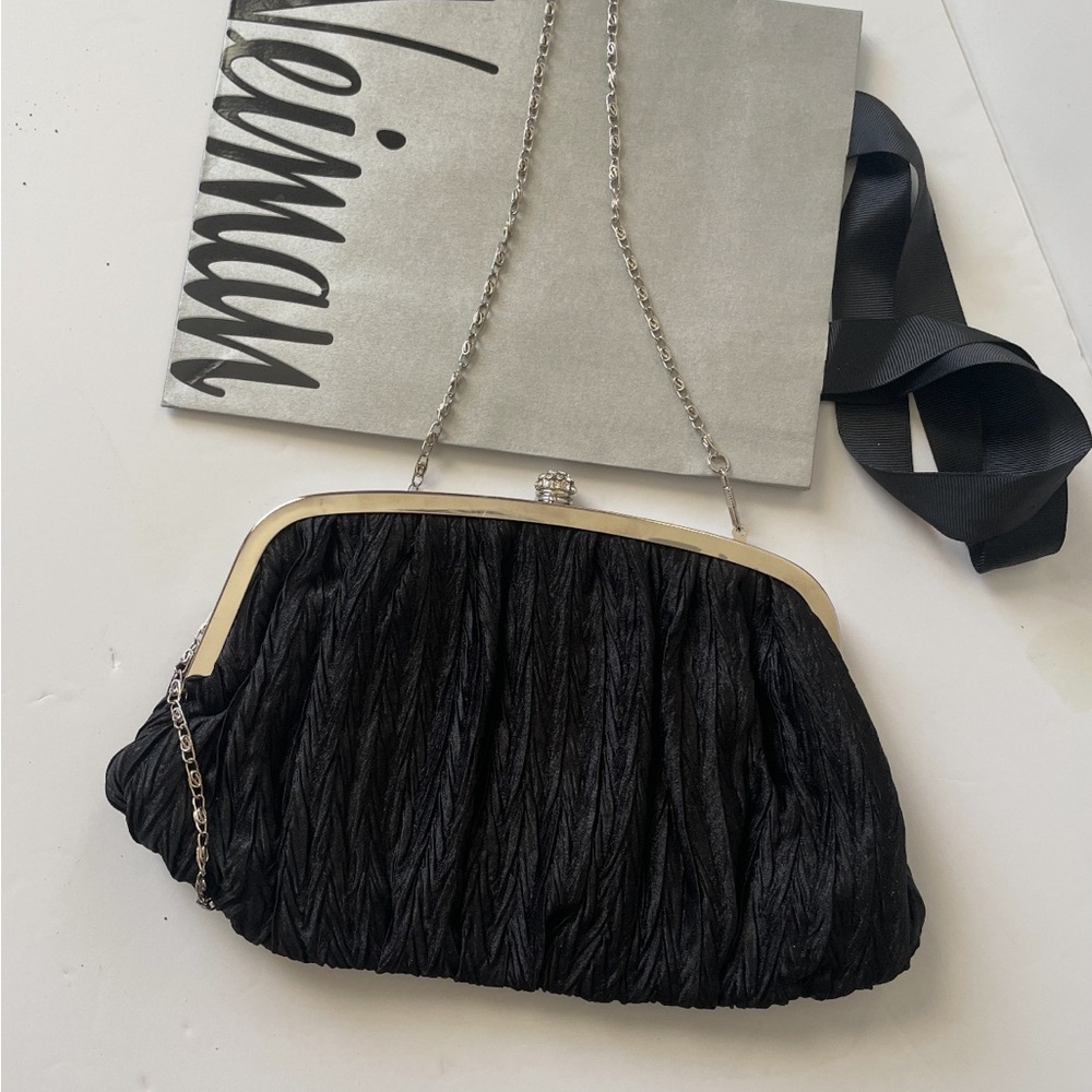 Neiman Marcus Elegant Black Evening Bag
